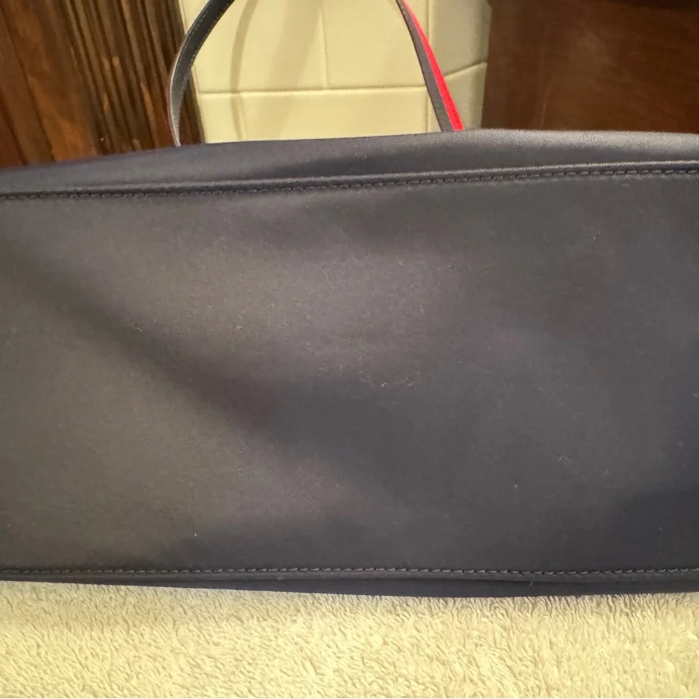 Kate Spade Blue and Red Shoulder Tote Bag with Leather Straps - Picture 4 of 4